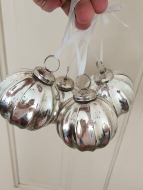 Silver Mercury Glass Ornament - Home Holiday Decoration